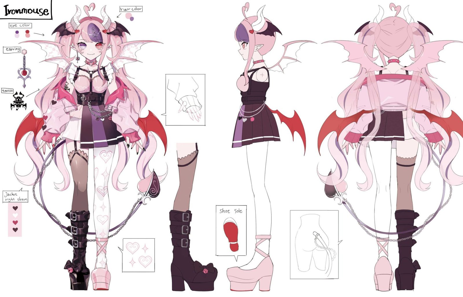 Concept art do avatar atual da VTuber IronMouse