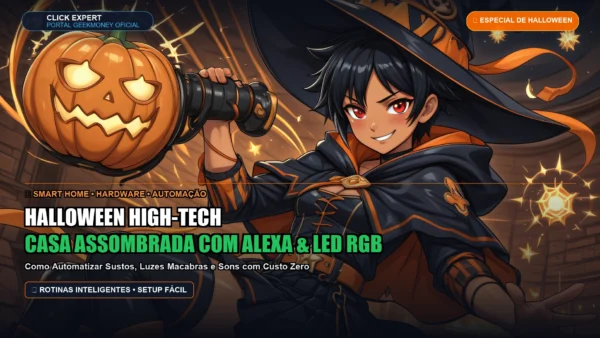 Halloween High-Tech: Como Usar Fitas LED RGB e Rotinas da Alexa para Criar uma Casa Assombrada