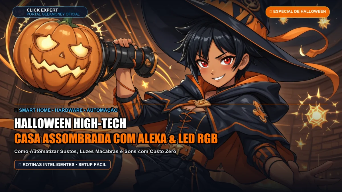 Halloween High-Tech: Como Usar Fitas LED RGB e Rotinas da Alexa para Criar uma Casa Assombrada
