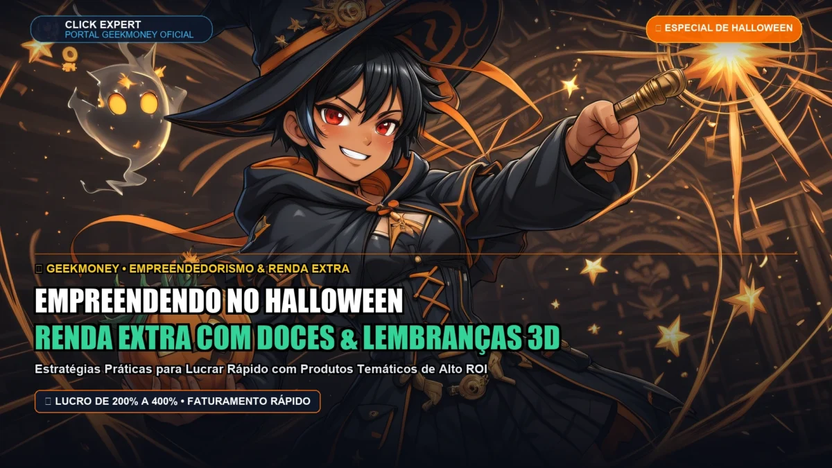 Empreendendo no Halloween: Como Faturar Renda Extra com Doces Gourmet e Lembrancinhas 3D