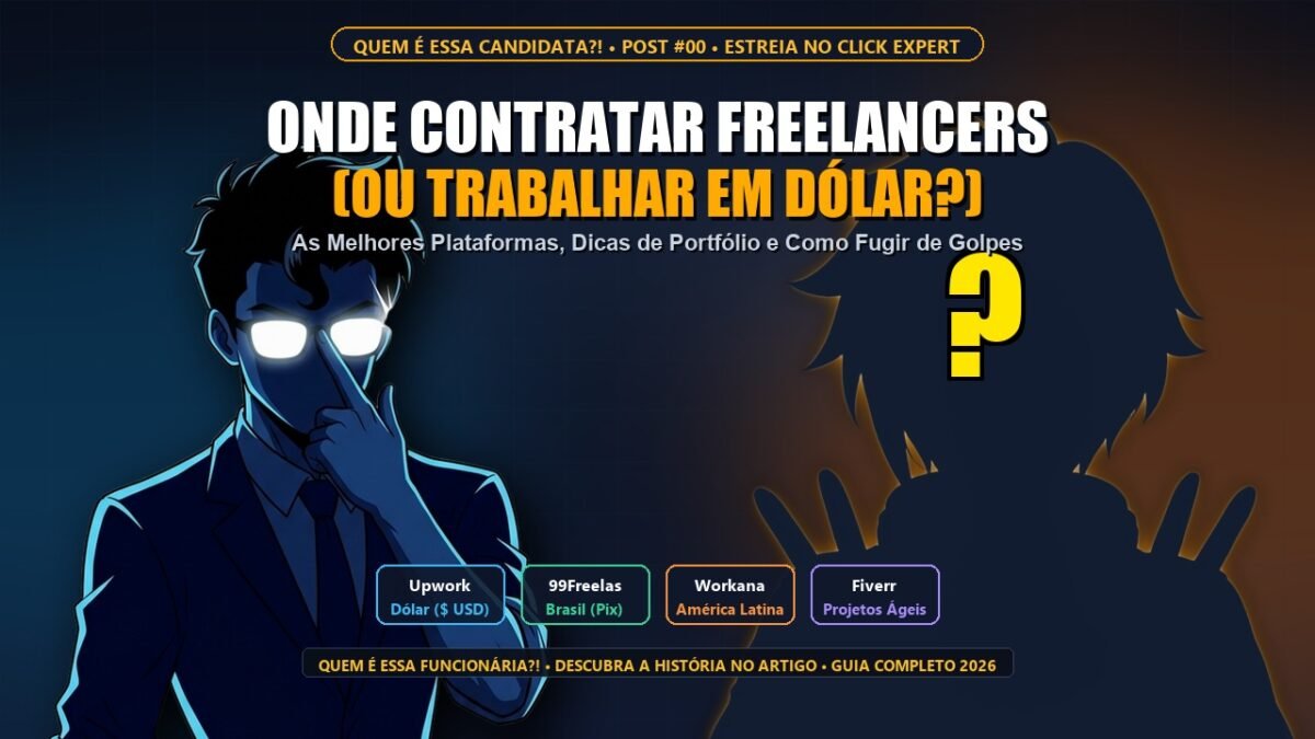 [#00] Onde Contratar Freelancers (ou Trabalhar PJ) na Internet em 2026: Melhores Sites, Portfólio e a Chegada da Clicker-chan!