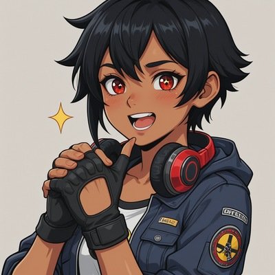 Clicker-chan com olhos brilhando de estrelas explicando a lógica de Banner Gacha e Pity