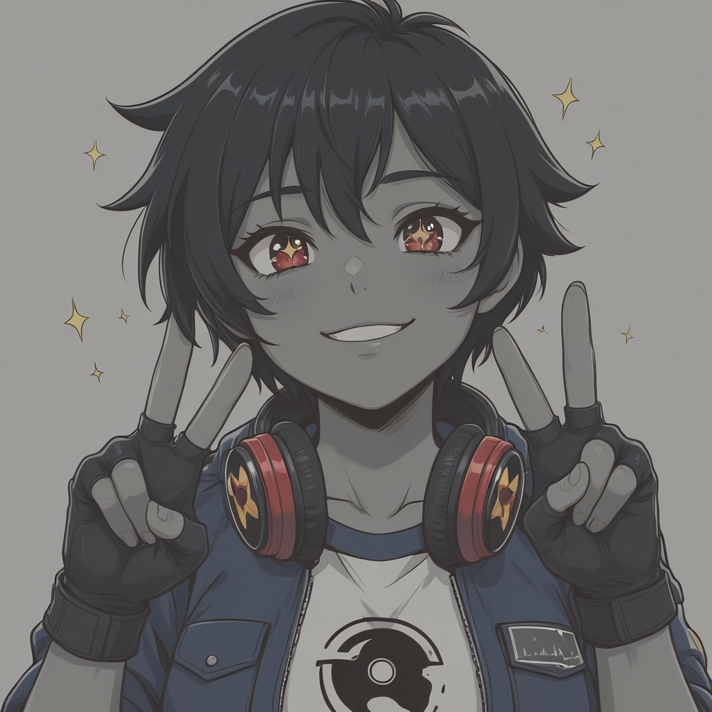Clicker-chan empolgada com games e edição