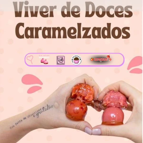 Capa oficial do e-book Viver de Doces Caramelizados para festas e feiras