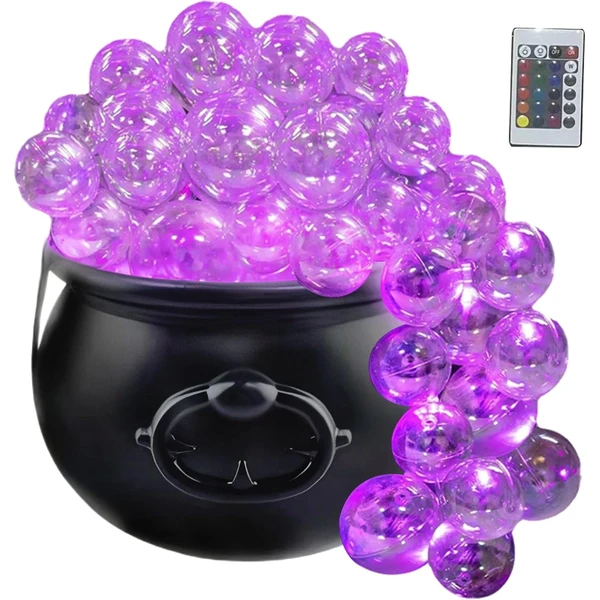 Mini Caldeirão de Bruxa com Máquina de Névoa Ultrassônica e LED Colorido